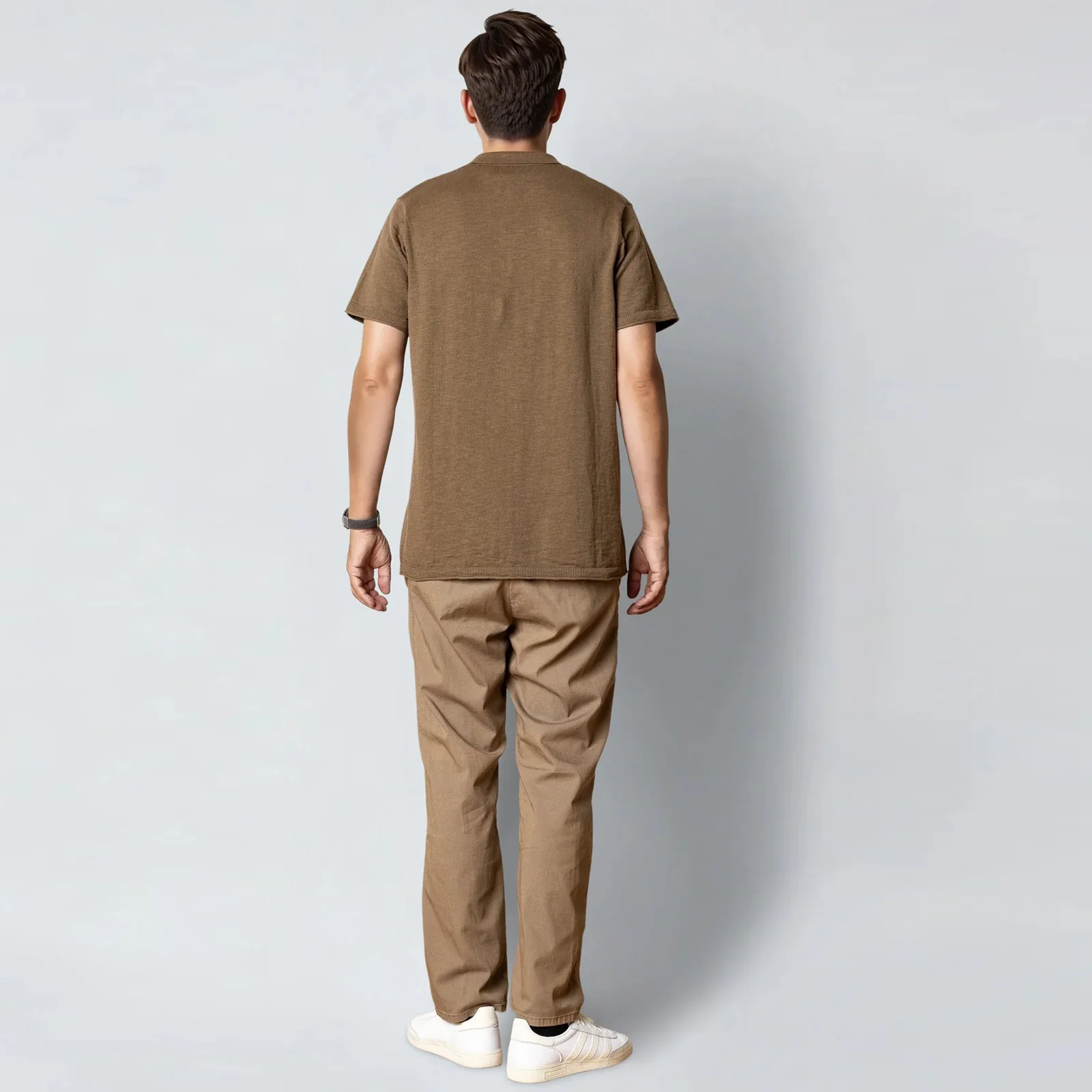 Marseille Dobby Chinos shitake - Image 2