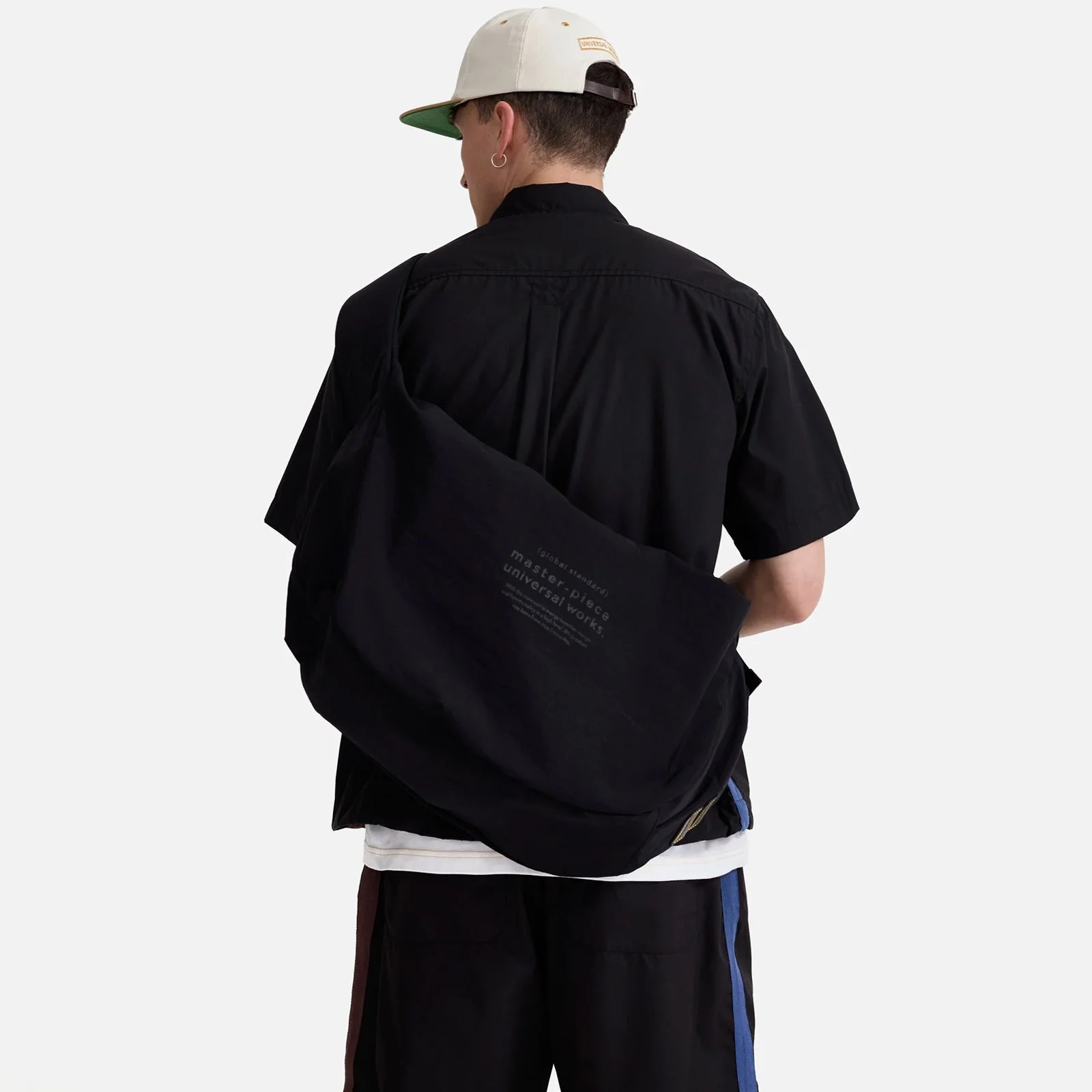 master-piece x U.W. Large Canvas Shoulder Bag black - Image 2