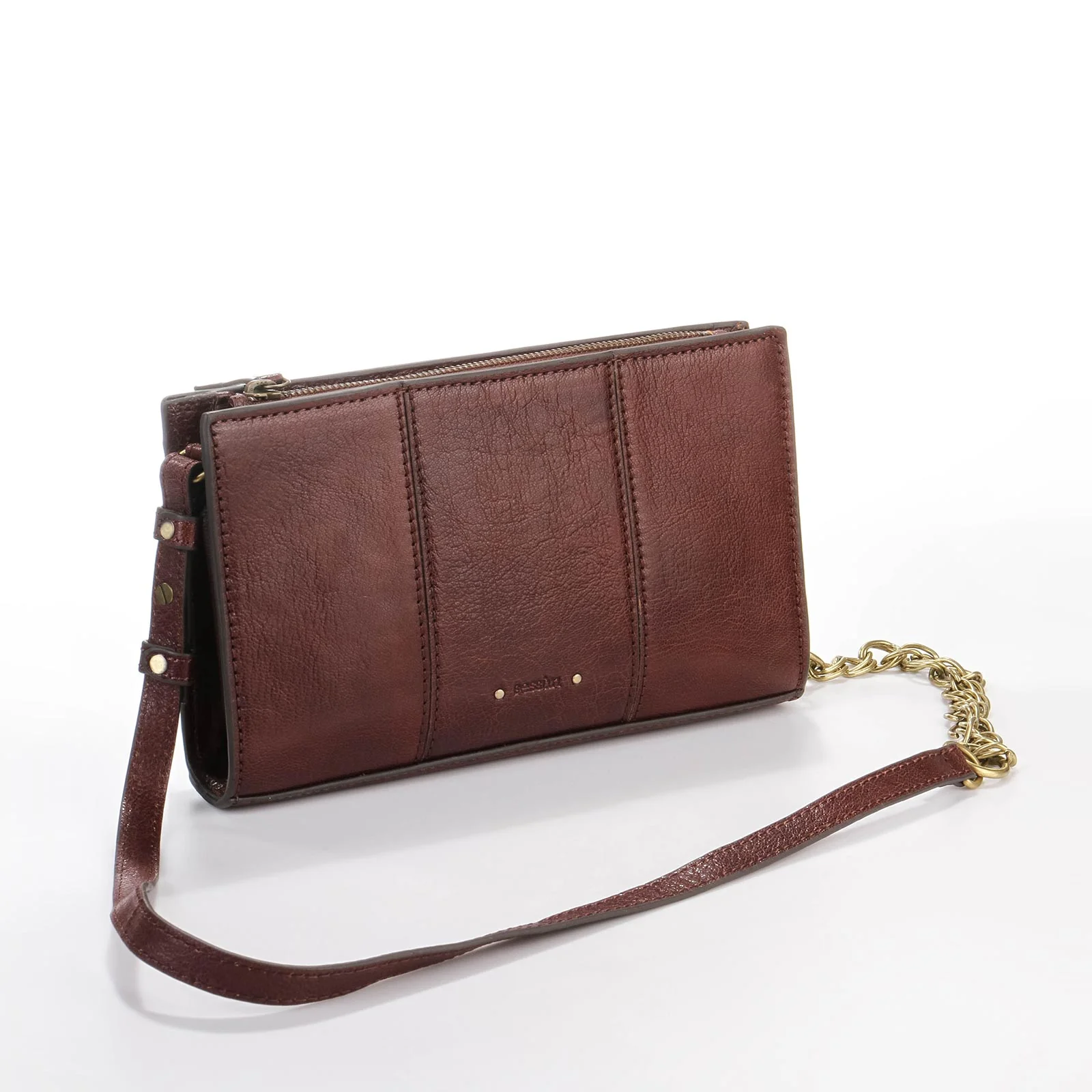 Mini Farawa Leather Bag burgundy - Image 4