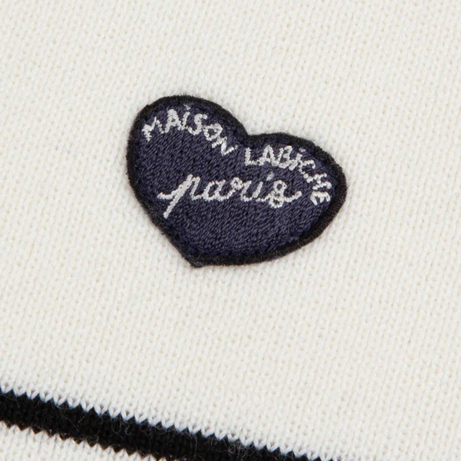 Mondovie Patch Coeur Pullover off white black - Image 5