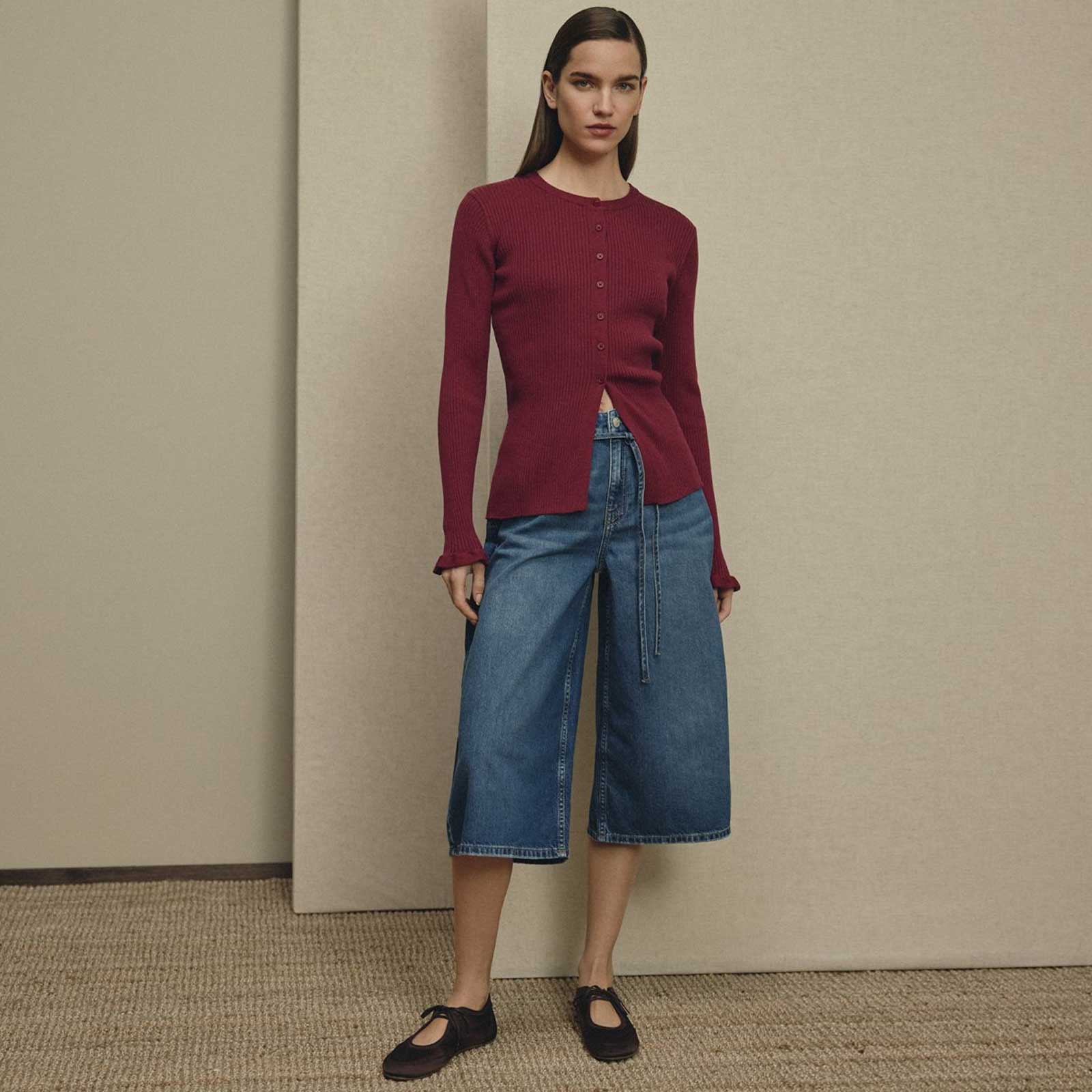MSCHKine Lis Culotte Jeans mid blue wash - Image 3
