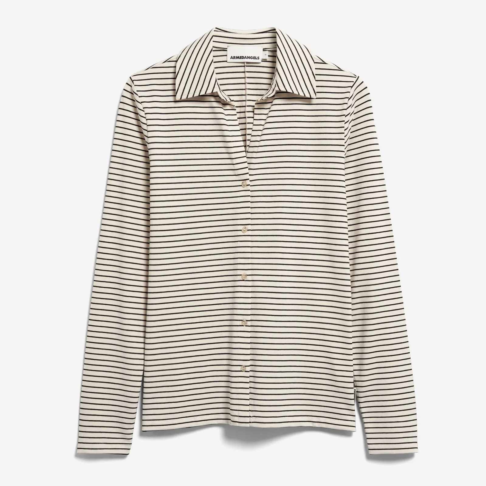 Nalaannia Stripe Blouse oatmilk-black - Image 5