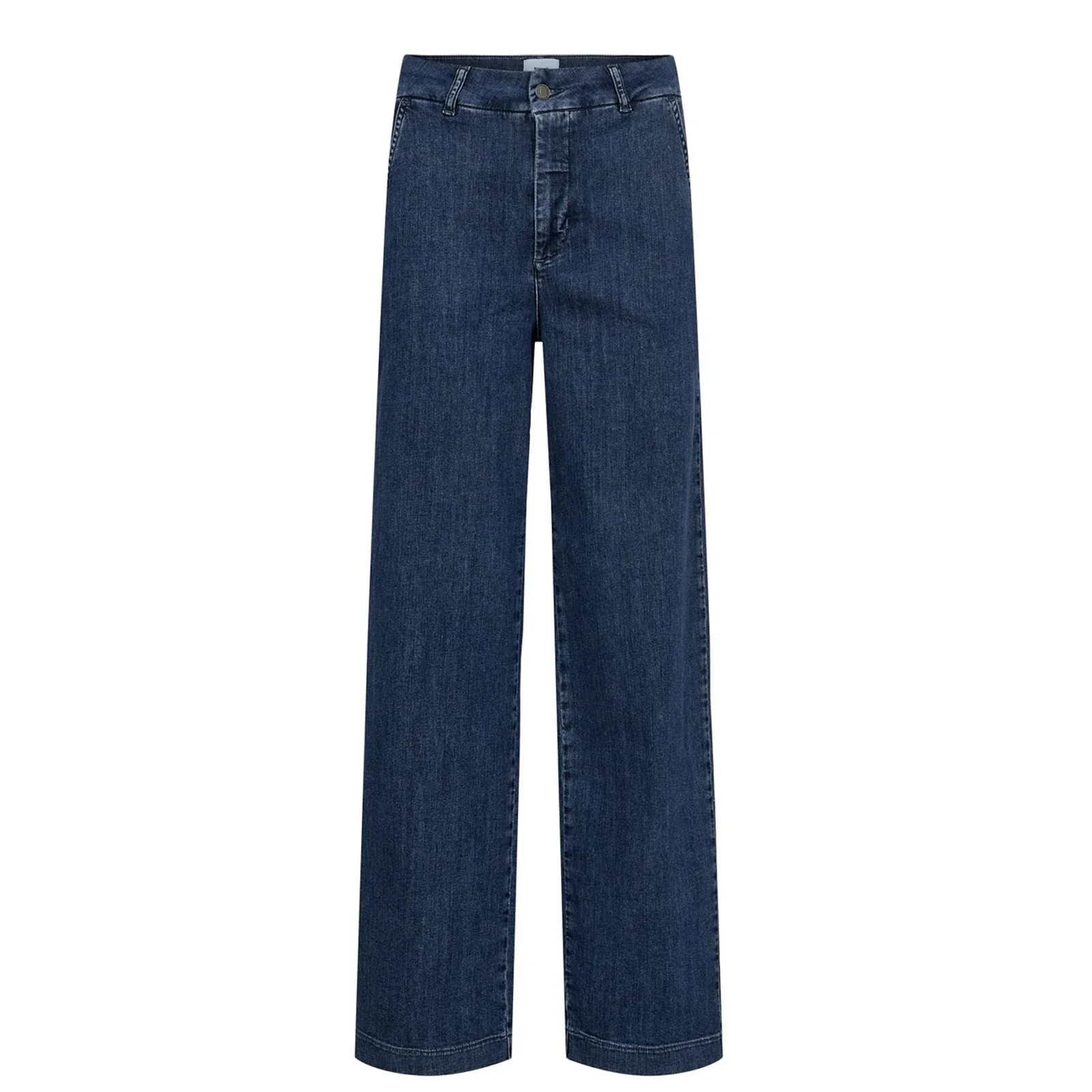 Nuamber HR Wide Jeans medium blue denim