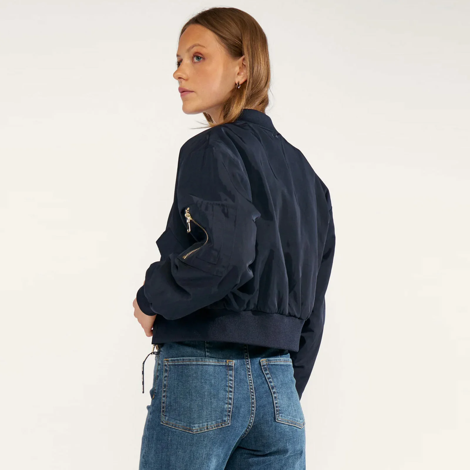 Numianna Cropped Bomber Jacket salute - Image 2