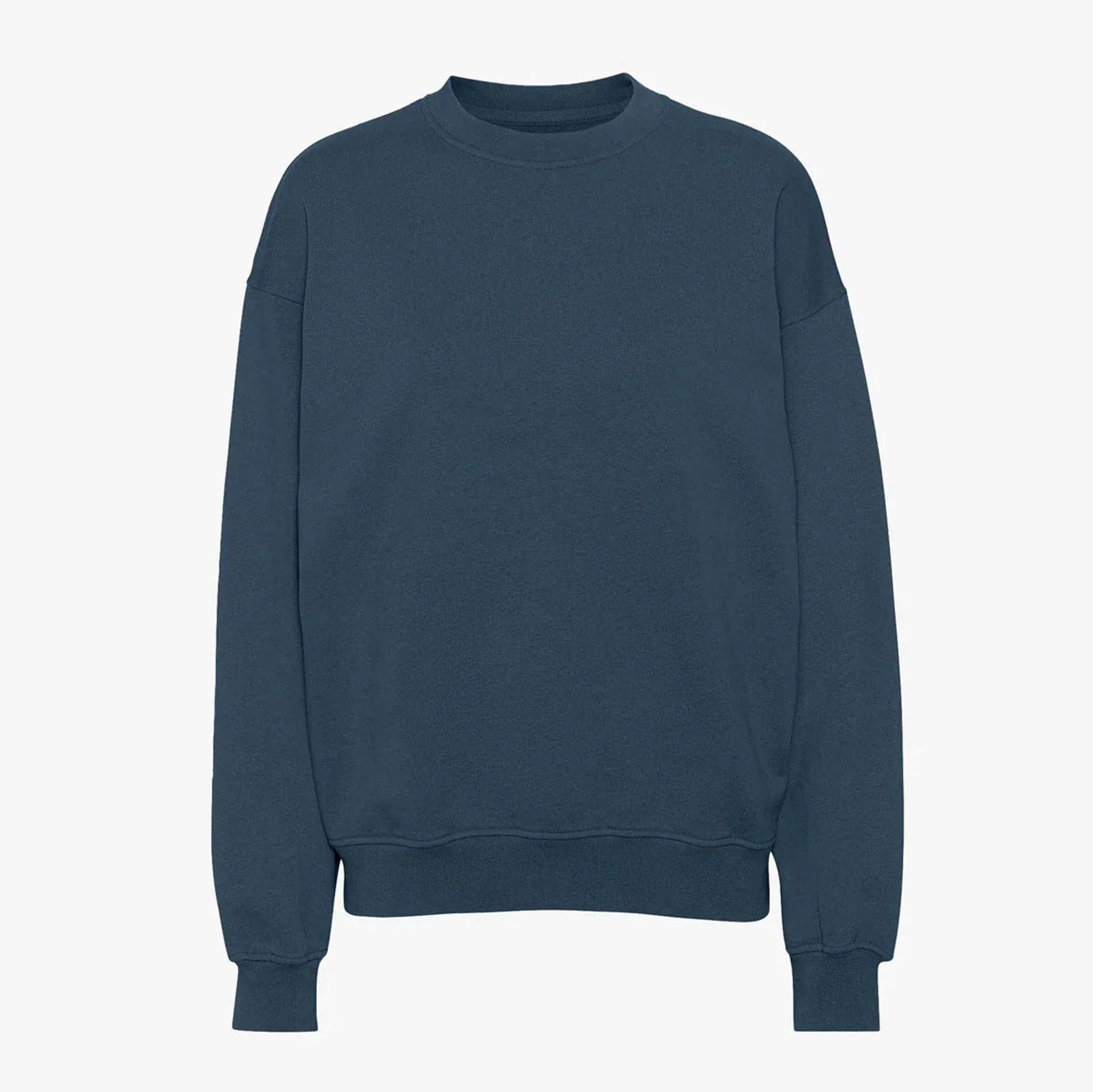 Organic Oversized Crew petrol blue