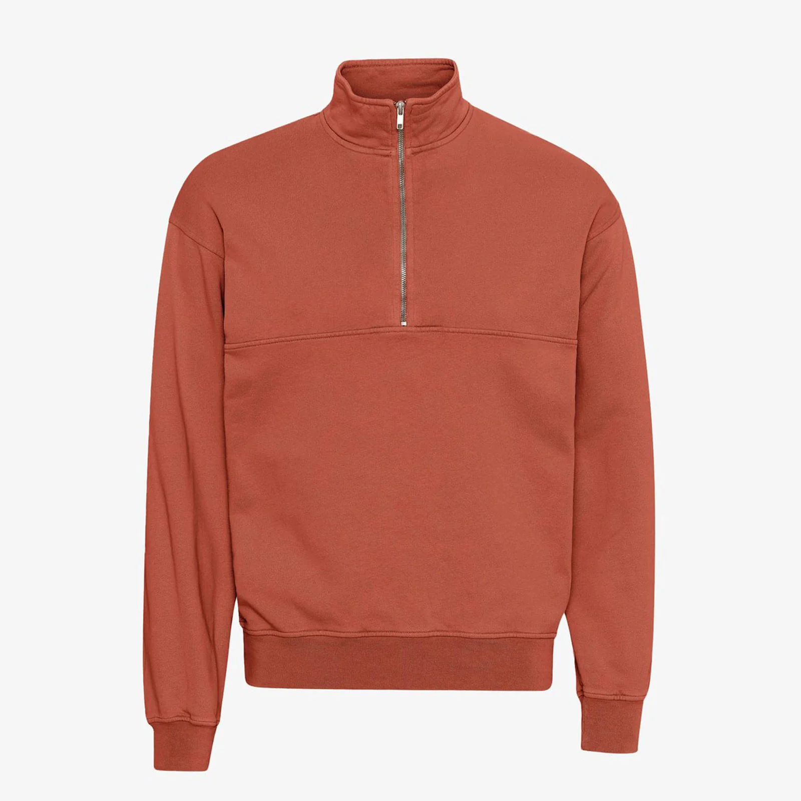 Organic Quarter Zip dark amber