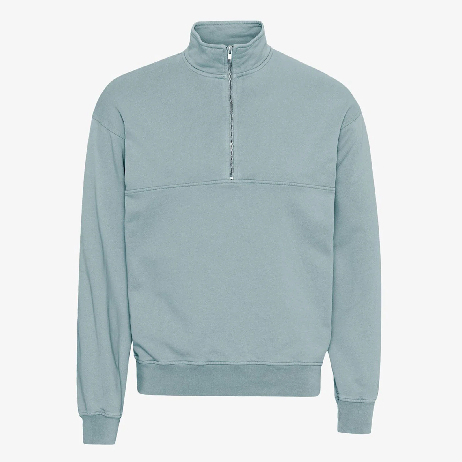 Organic Quarter Zip steel blue