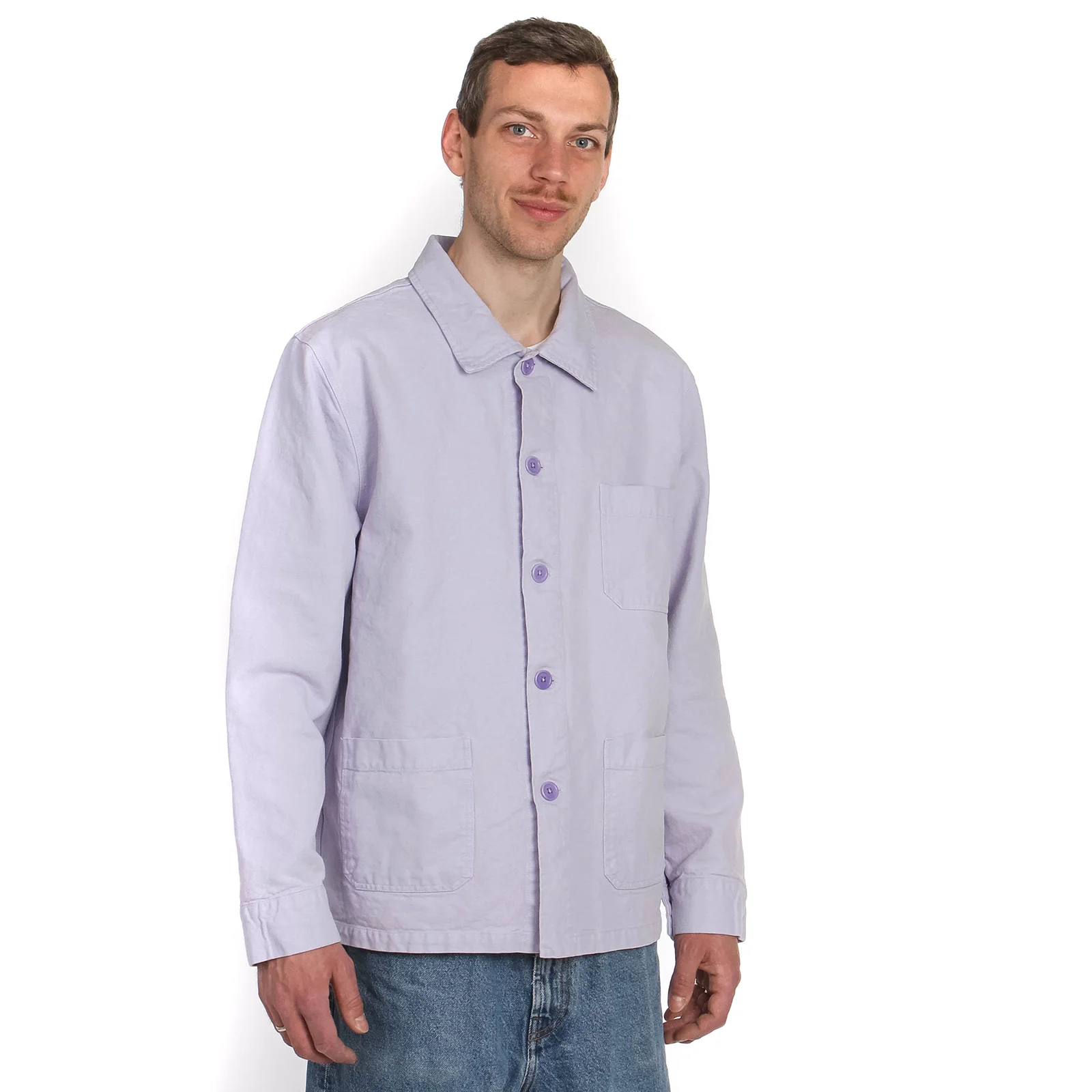 Organic Workwear Jacket soft lavender - Image 3