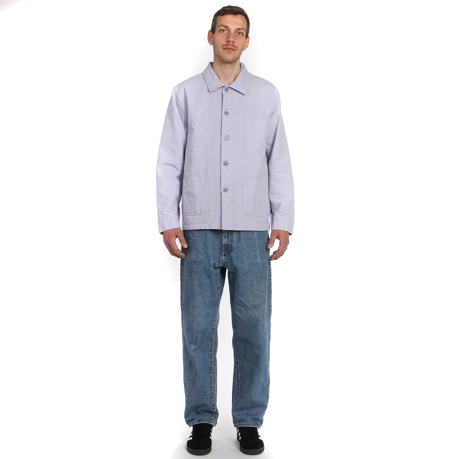 Organic Workwear Jacket soft lavender - Image 4
