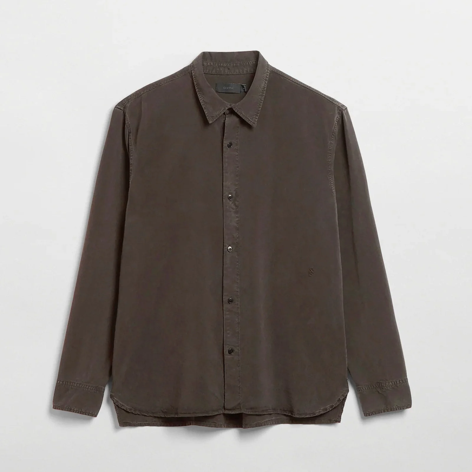 Ossian Tencel Shirt dark coffee - Image 4