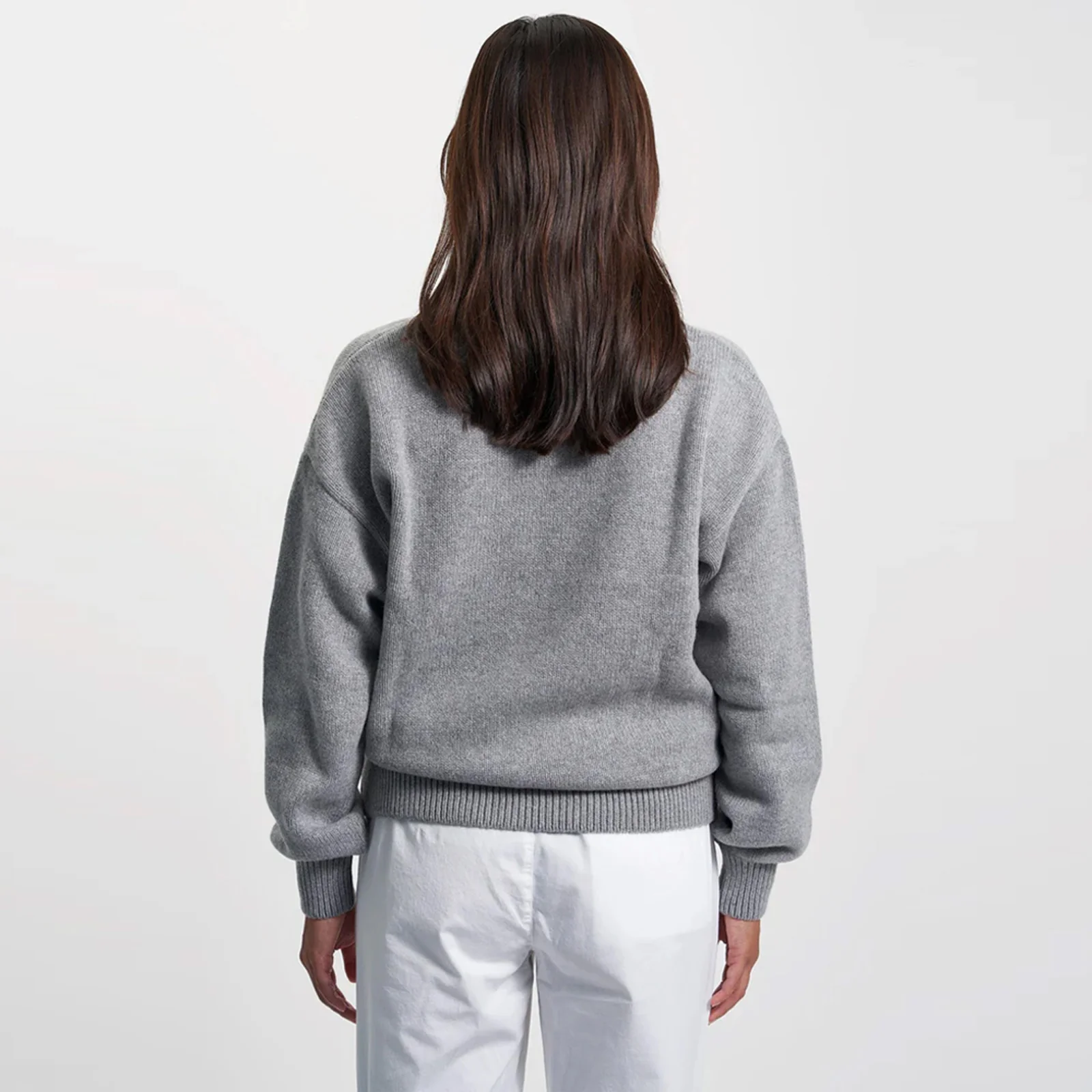 Oversized Merino Wool Crew heather grey - Image 4
