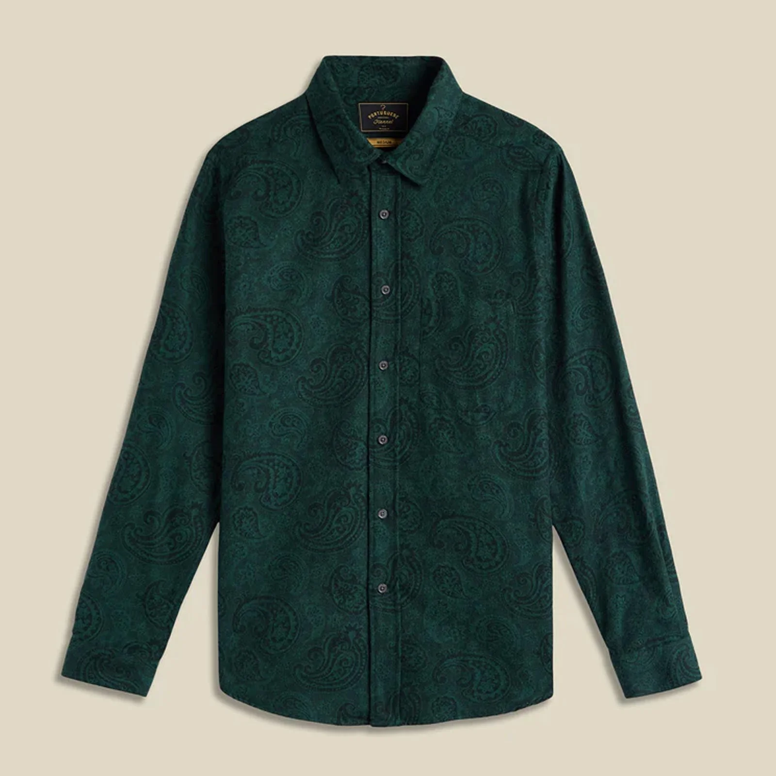 Paisley Jacquard Flannel Shirt green