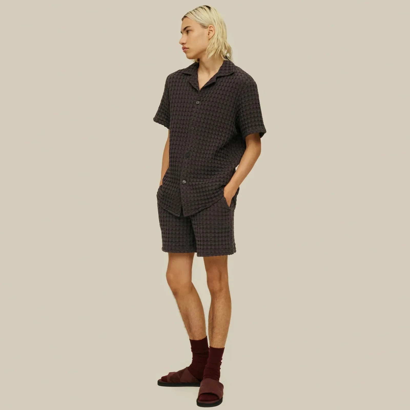 Porto Waffle Shorts nearly black - Image 2