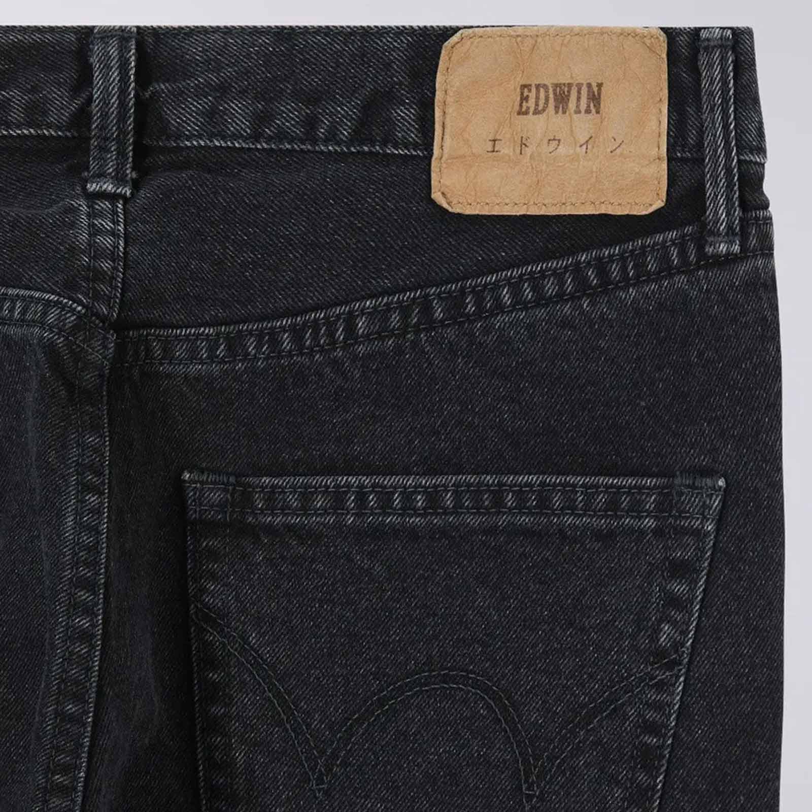 Regular Tapered Kaihara Right Hand Black Denim black dark used - Image 5