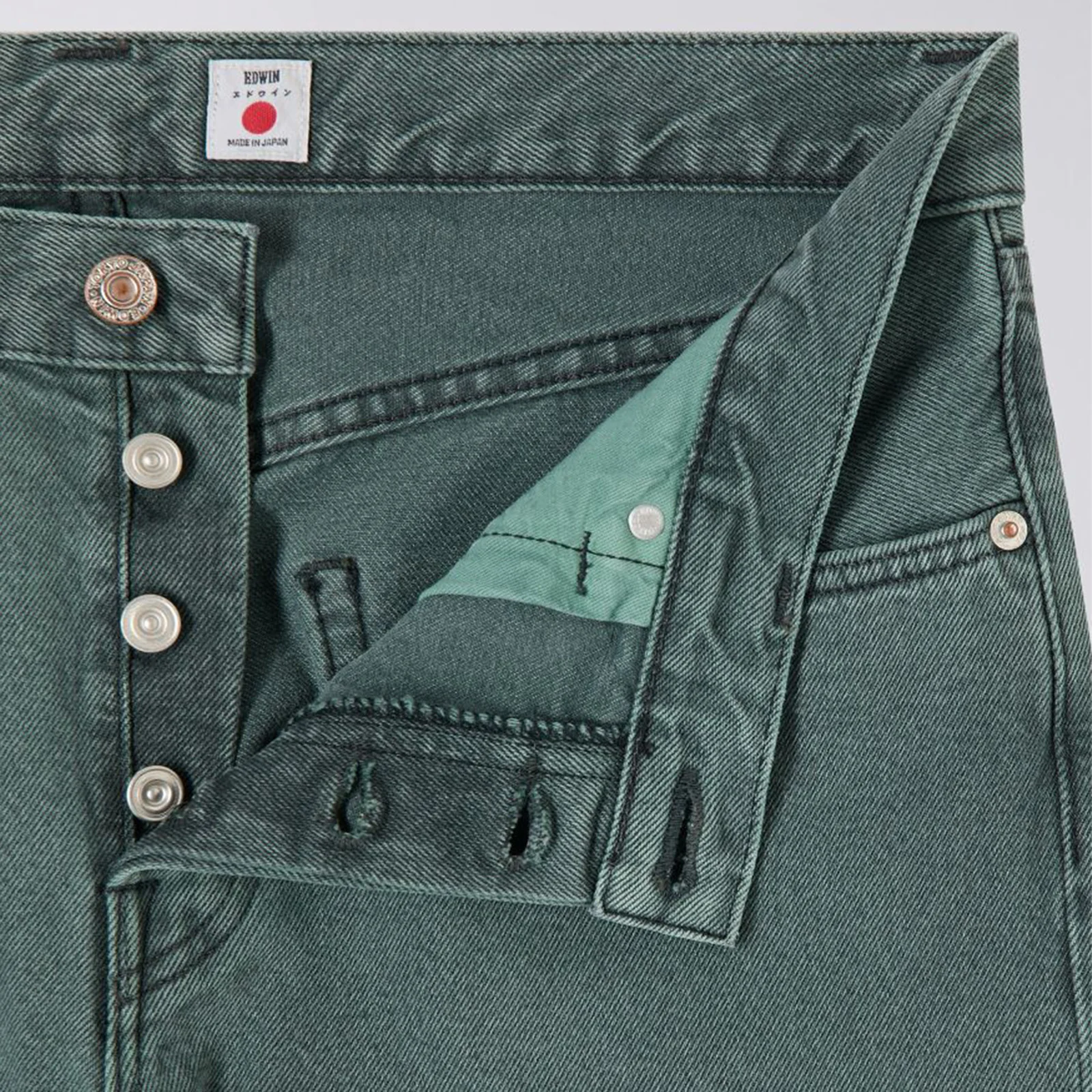 Regular Tapered Kaihara Right Hand black denim black/green black - Image 4