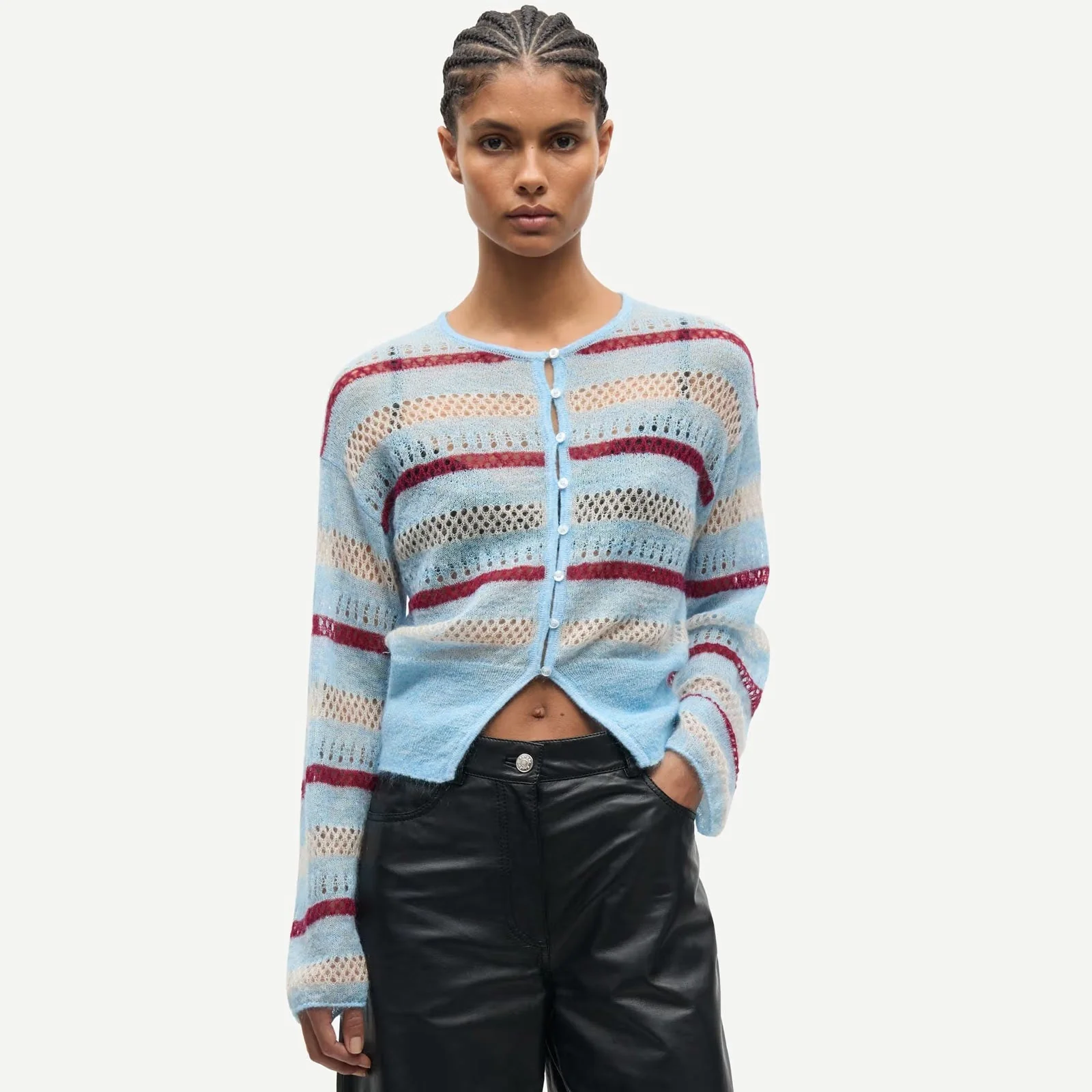 Sahera Cardigan blue multi st.