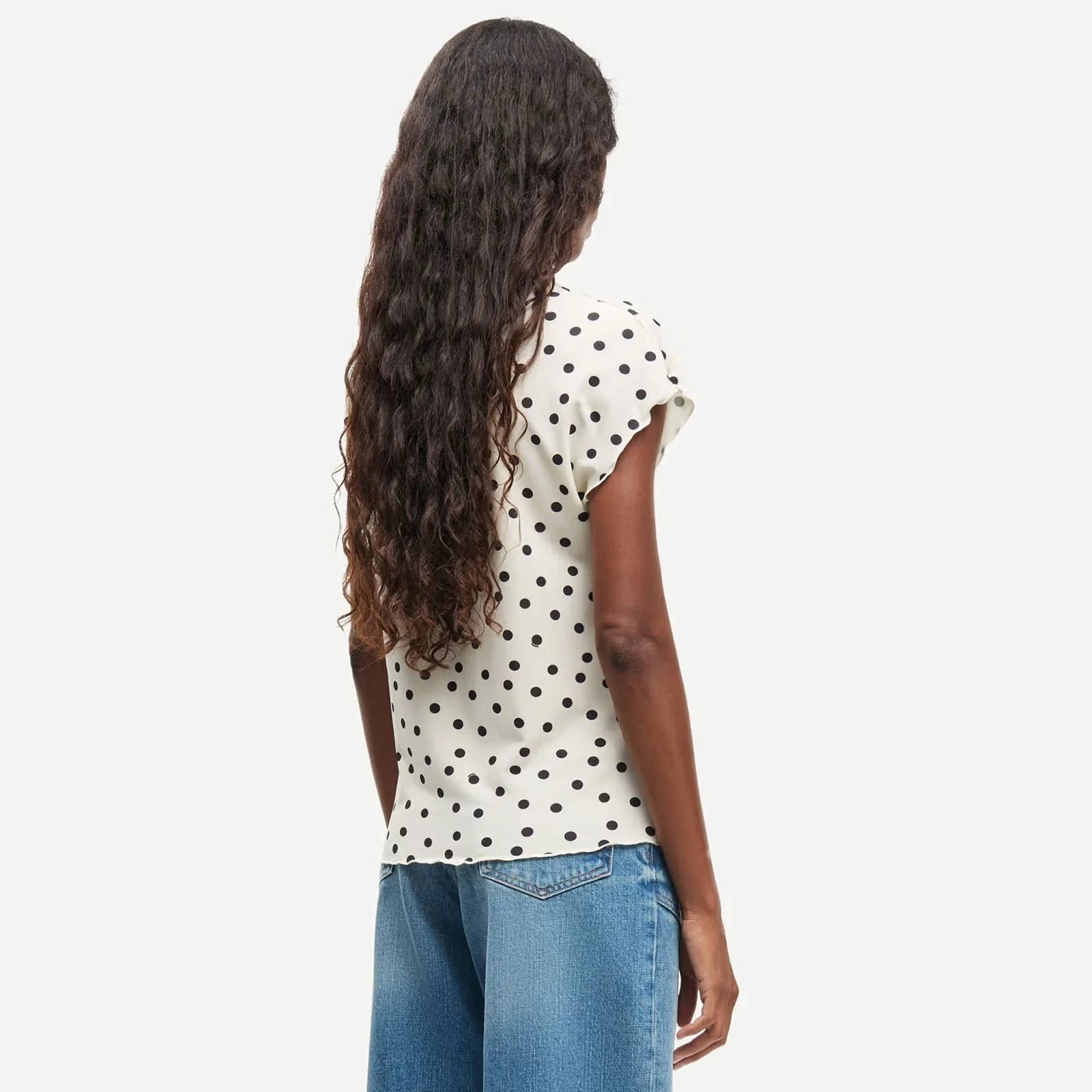 Saumi Top 16113 drifting dots egret - Image 2