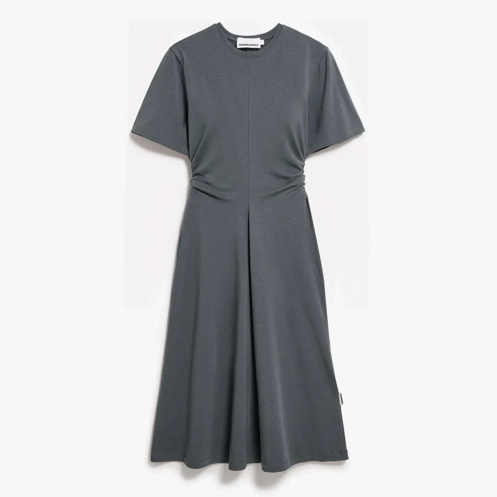 Short Sleeve Jersey Midi Dress space steel - Image 3