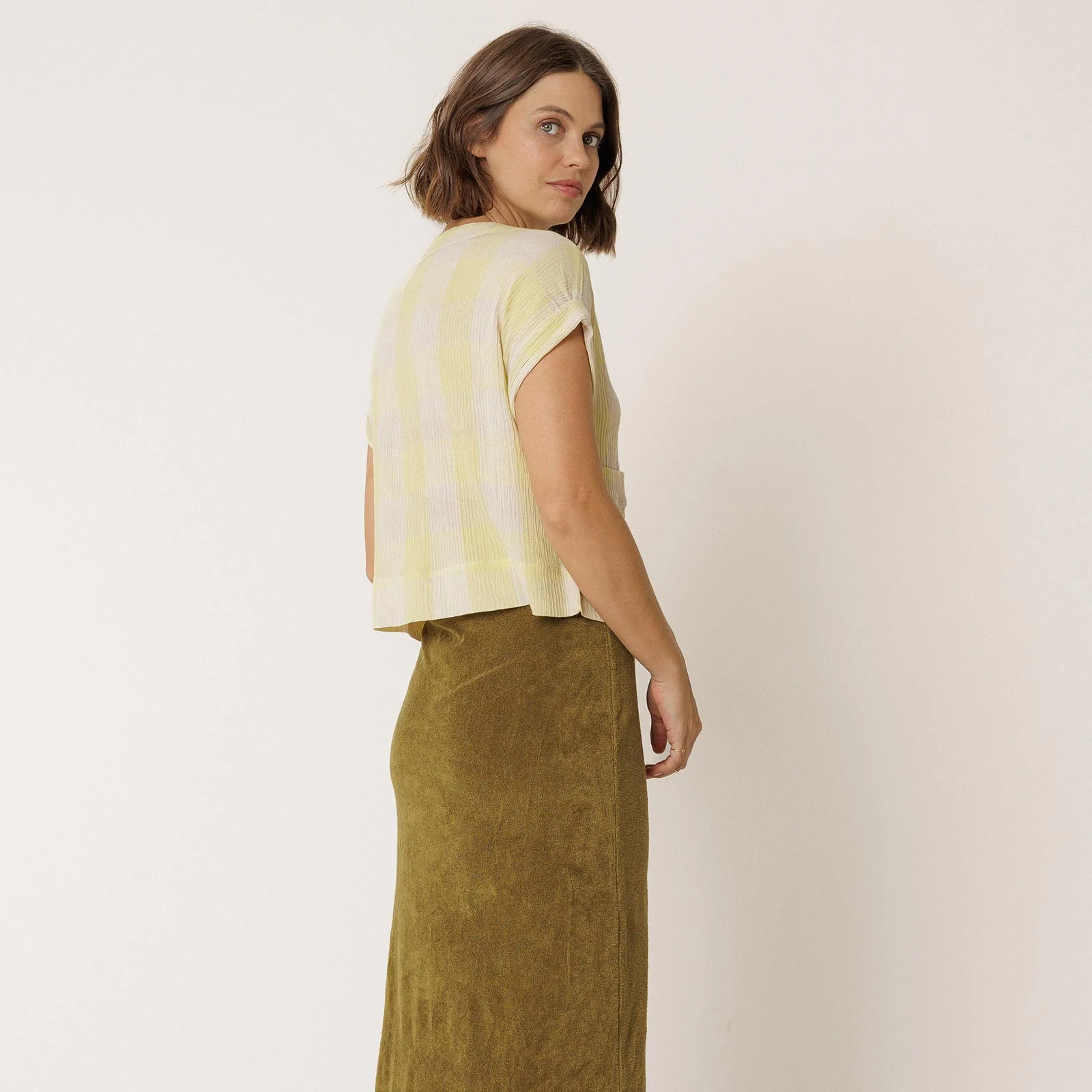 Short Sleeve Viscose Blouse wasabi - Image 2