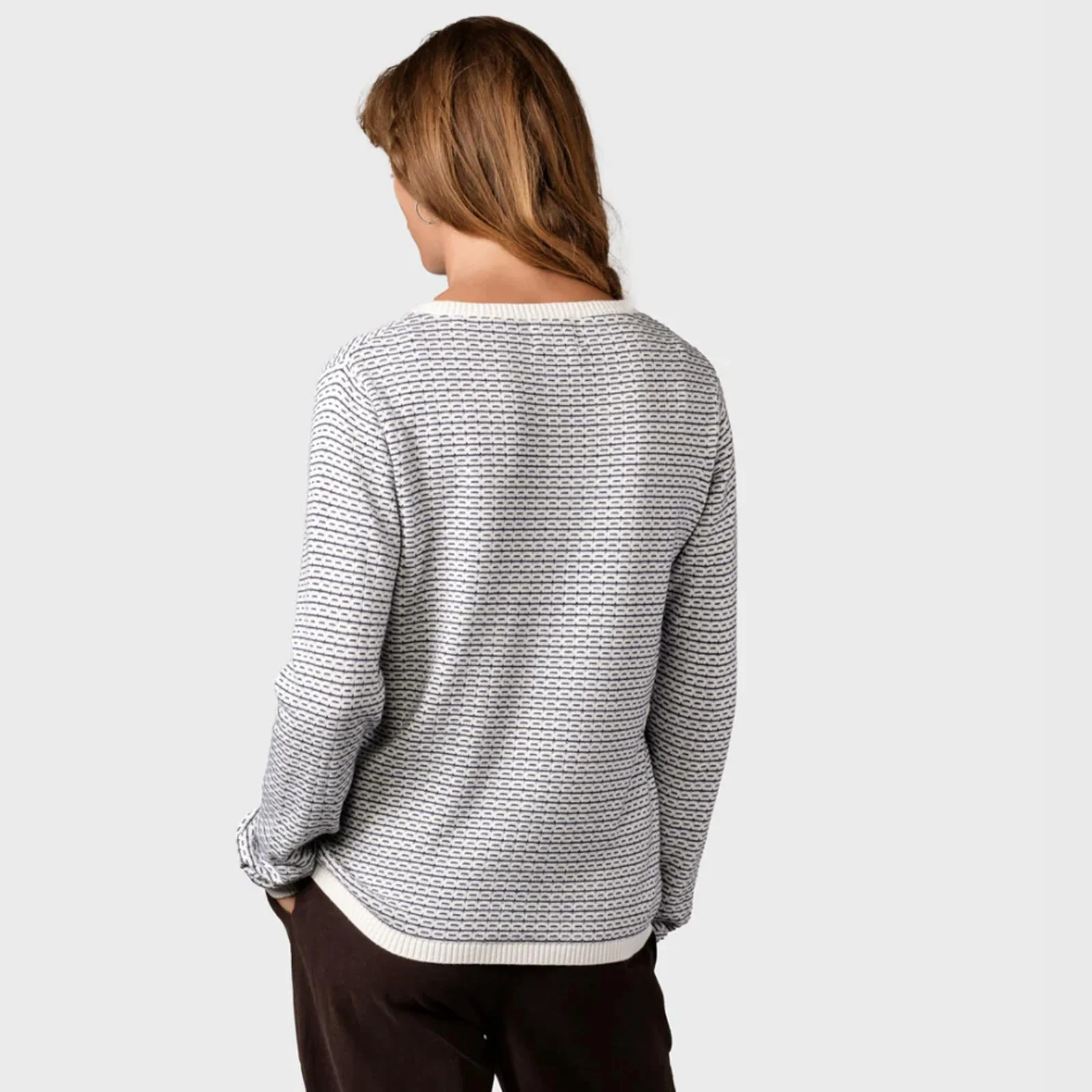 Silje Knit Jumper cream/navy - Image 2