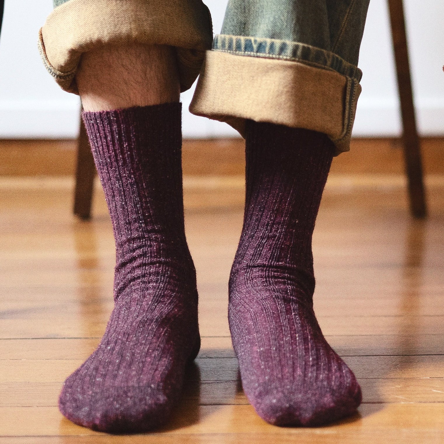 Silk Socks burgundy - Image 2