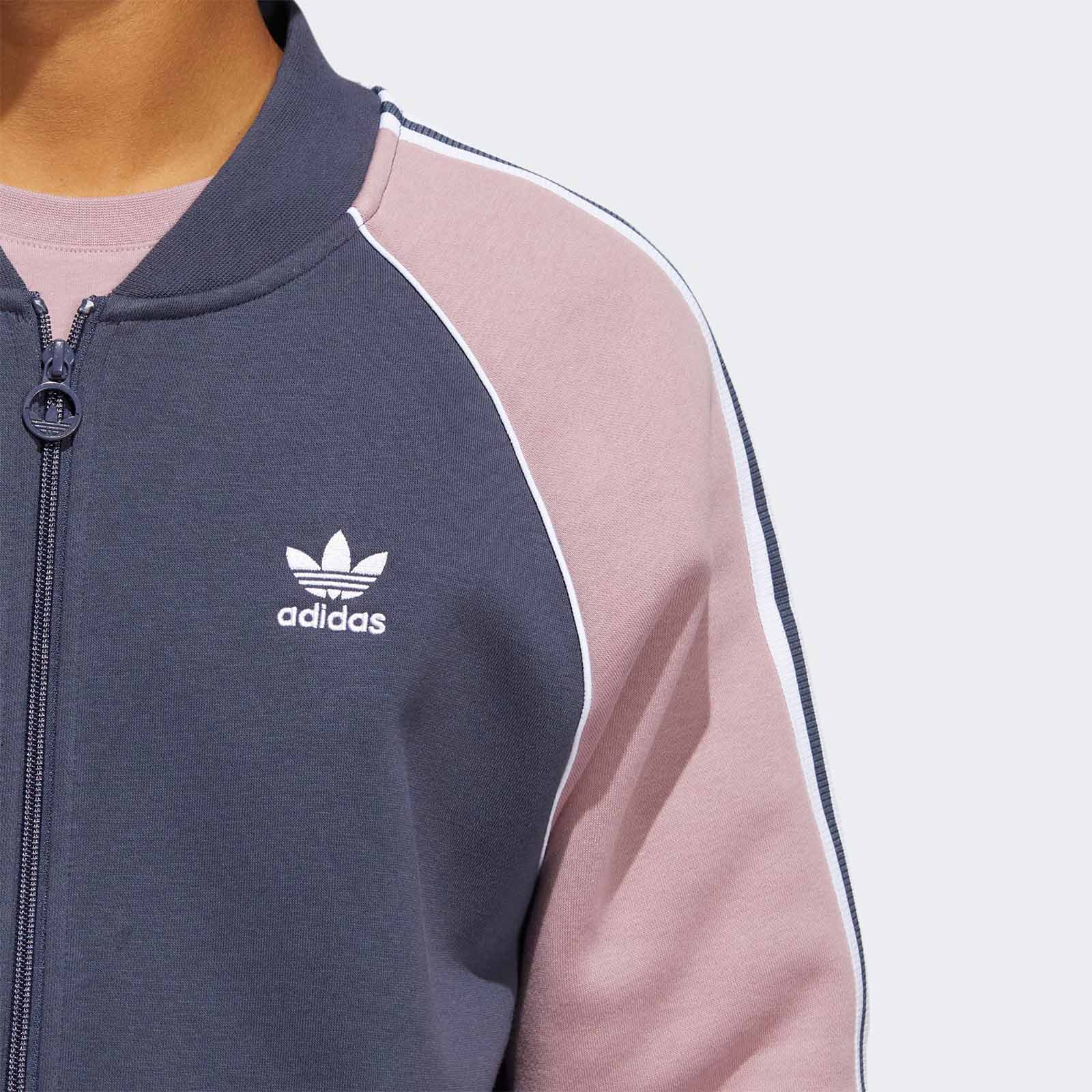 SST Fleece Track Top navy/mauve - Image 5