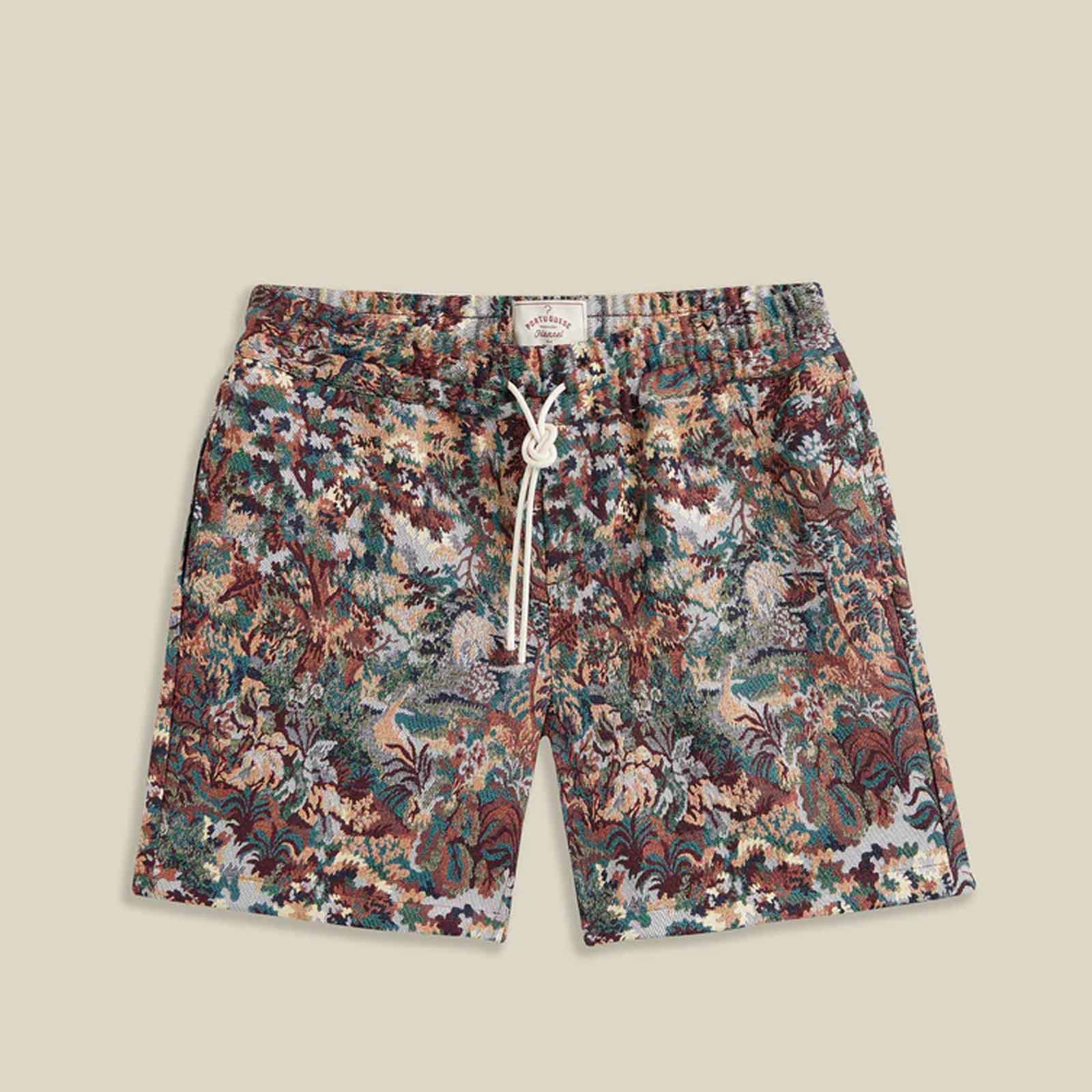 Tapestry Shorts green/brown multi