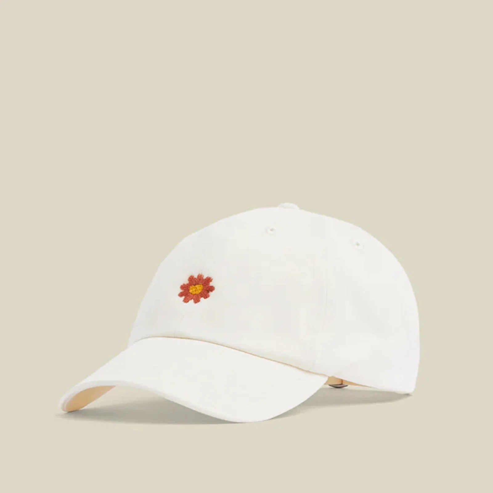 Twill Cap Flower ecru
