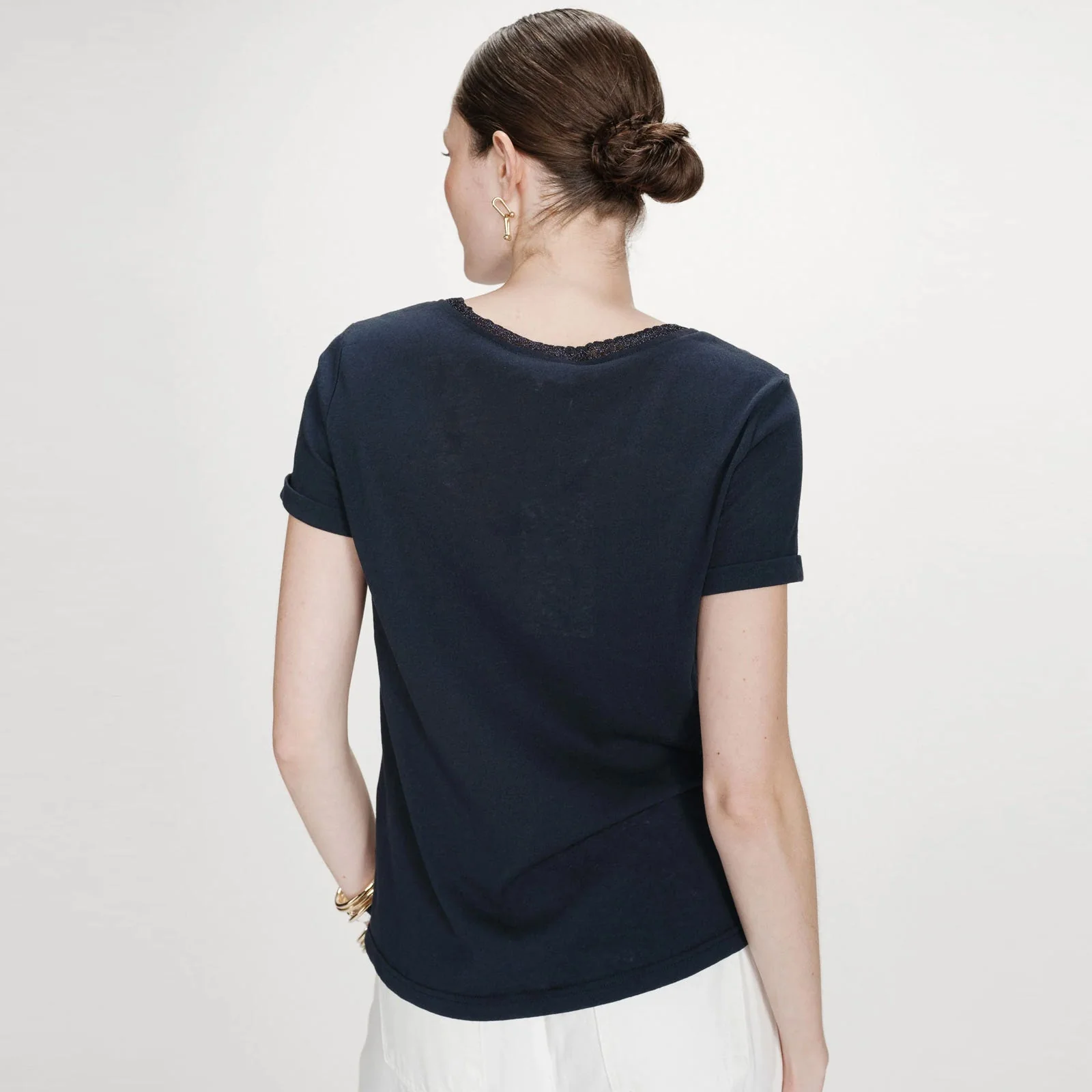 V-Neck T-Shirt Vasco marine - Image 2