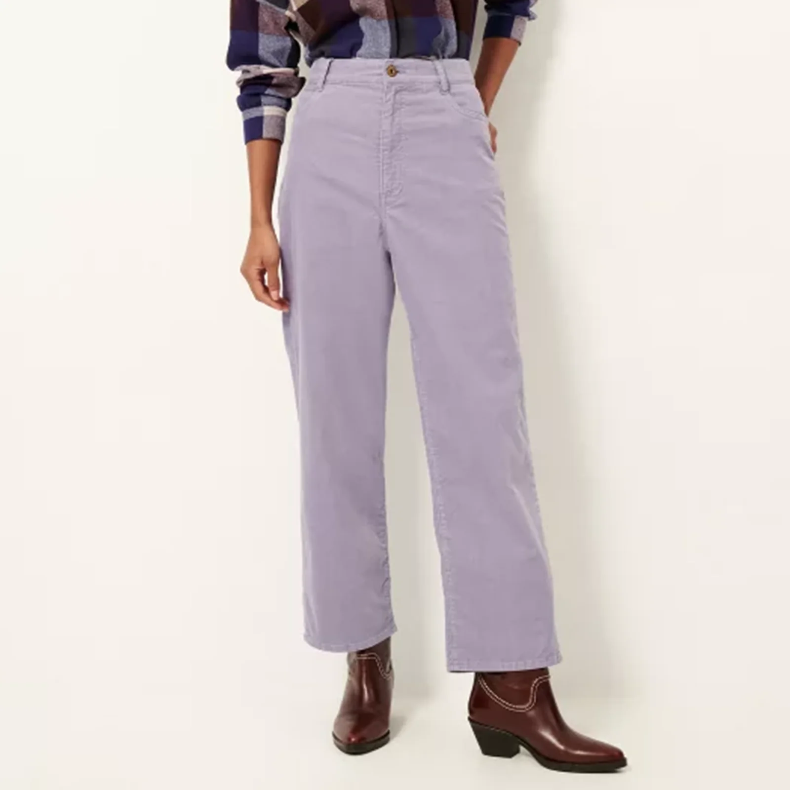 Velvet Cruise Cord Trousers lilasky - Image 2