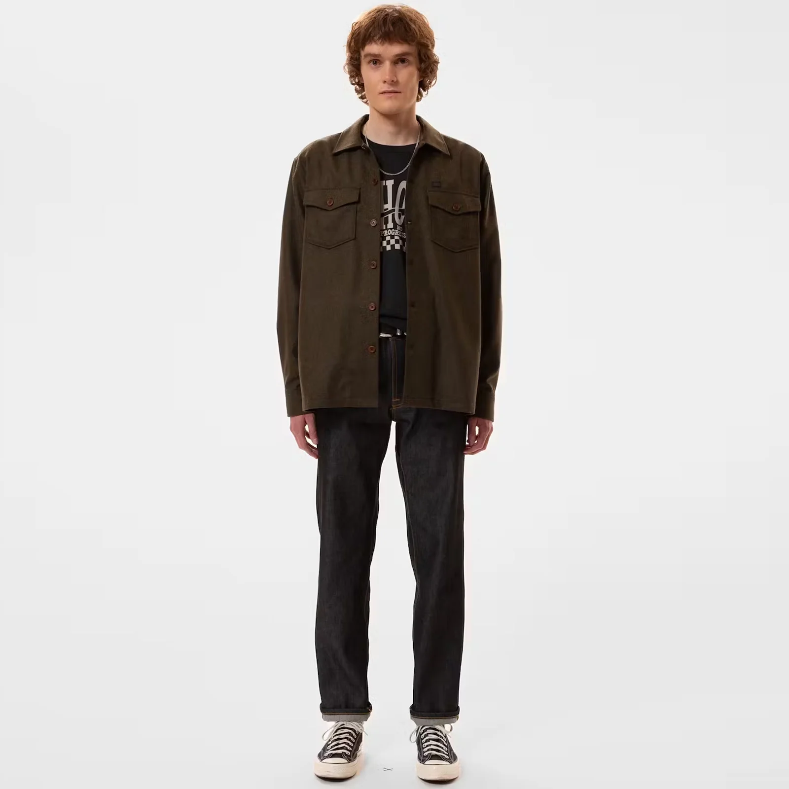 Vincent Melange Board Shirt green melange - Image 2