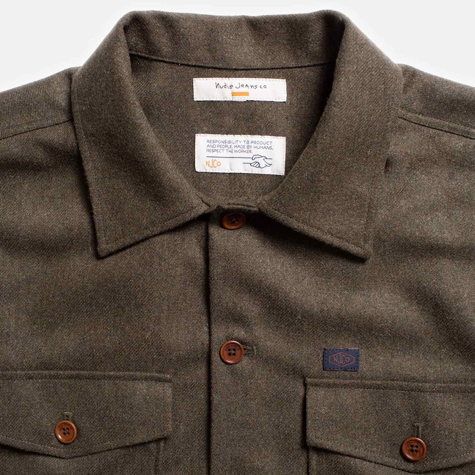 Vincent Melange Board Shirt green melange - Image 4