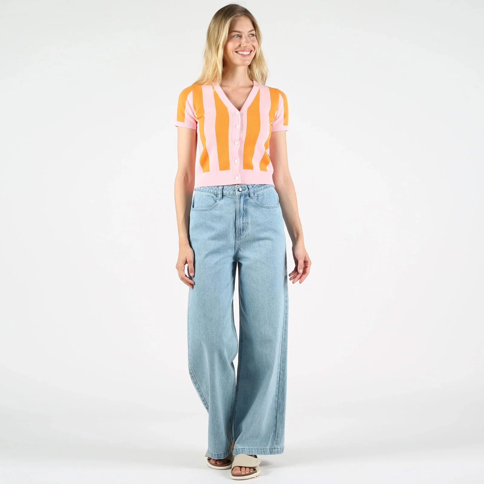 WeMila Short Sleeve Cardigan peach-pink - Image 3