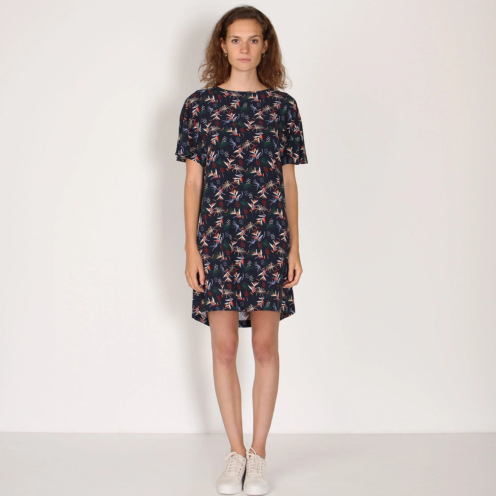 Byron Dress navy/white