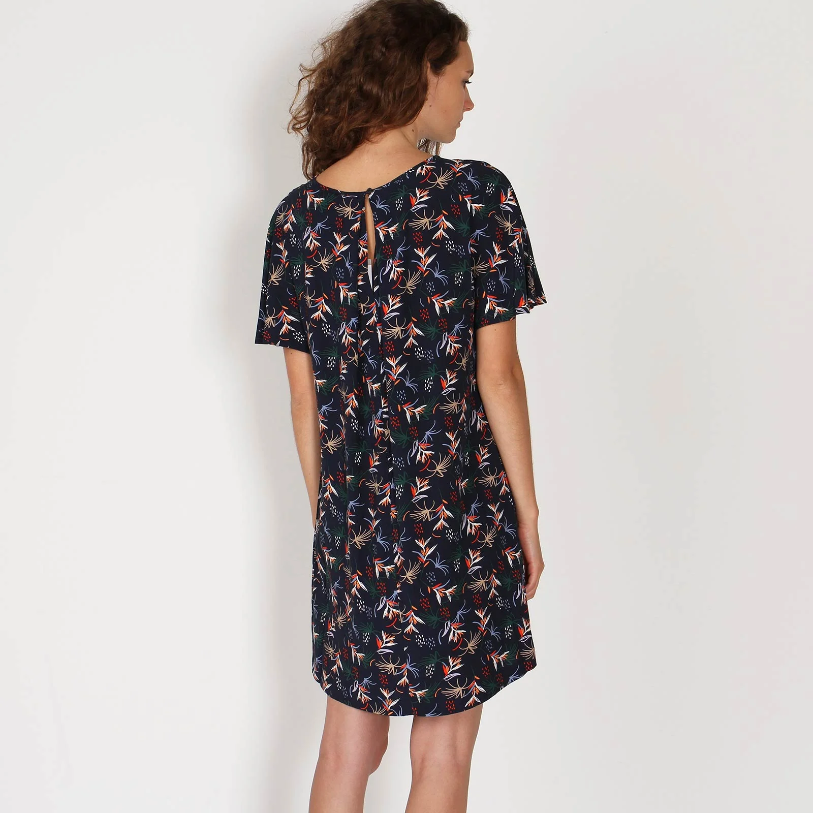 Byron Dress navy/white - Image 4