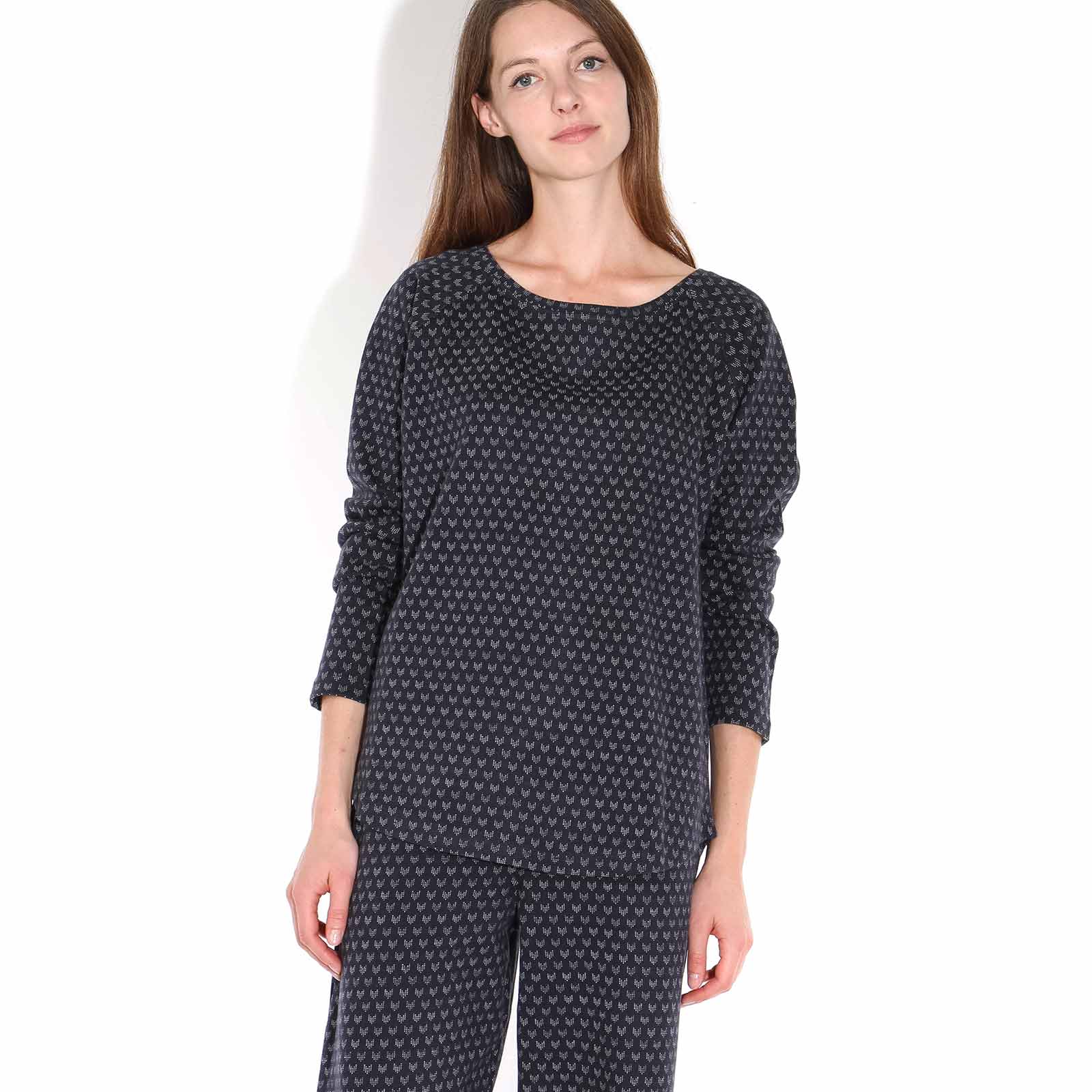 Linn Longsleeve Top dark navy-off white - Image 2