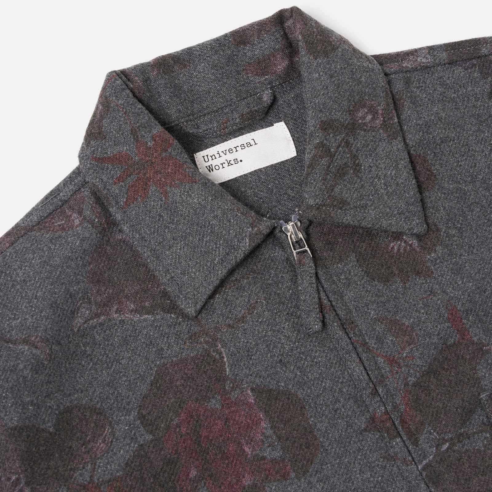 Windcheater Printed Flannel mid grey - Image 3